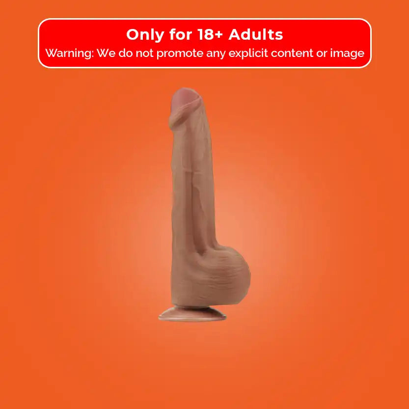 11.5'' King Sized Sliding Skin Dual Density Dildo Brown