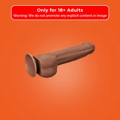 11.5'' King Sized Sliding Skin Dual Density Dildo Brown