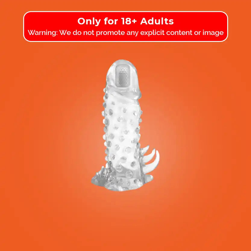 Brave Man Vibrating Penis Sleeve, Transparent