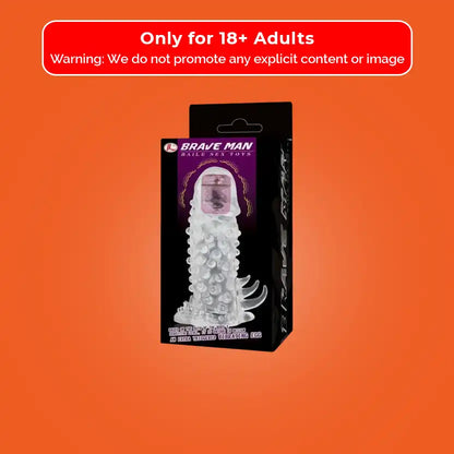 Brave Man Vibrating Penis Sleeve, Transparent