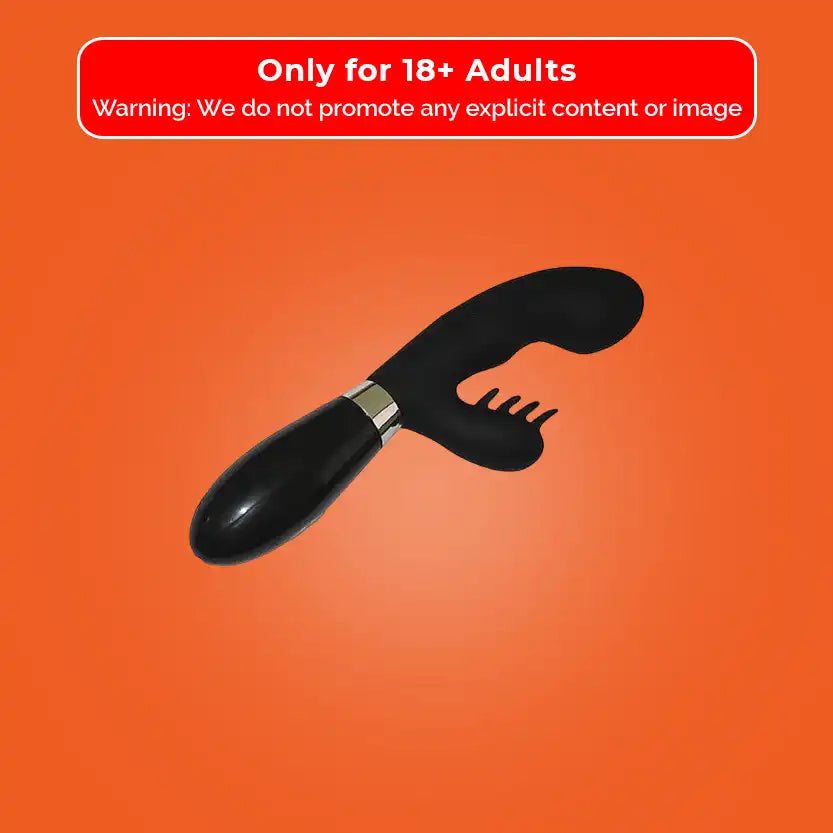 Dual Motor Rabbit Vibrator for G-Spot & Clitoral Stimulation - Black