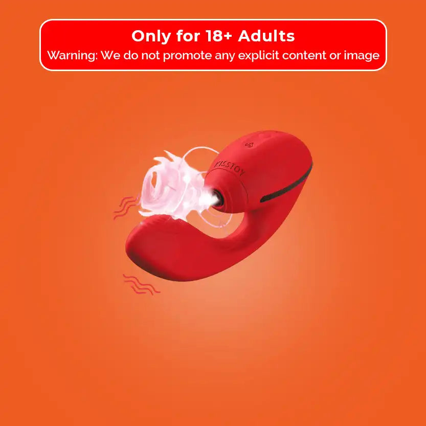 Kistoy Tina Dual Head Heating Sucking Vibrator Flexible Adult Sex Toy Clits G Spot Stimulator