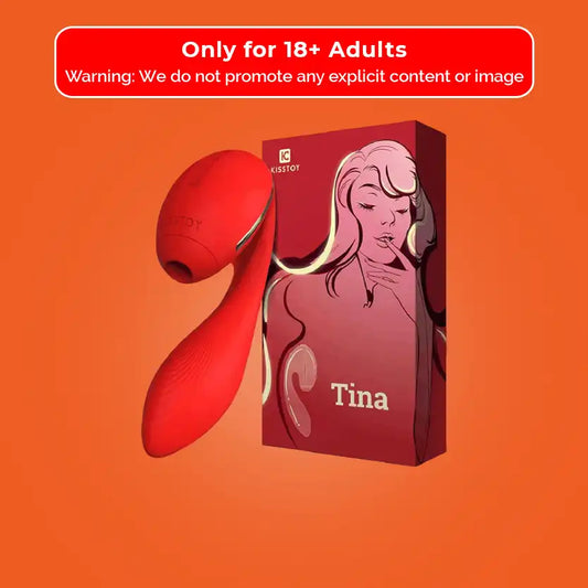 Kistoy Tina Dual Head Heating Sucking Vibrator Flexible Adult Sex Toy Clits G Spot Stimulator